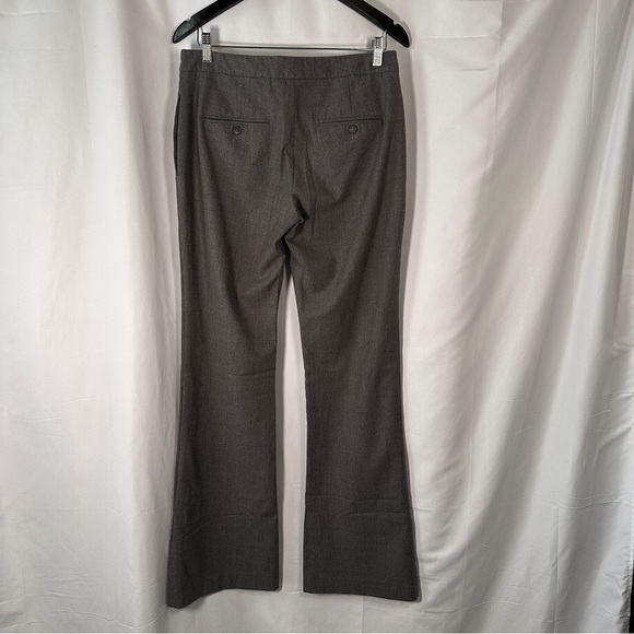 Theory Wool Blend Bootcut Pants Quiet Luxury Minimalist Tailored Gray Size 8 - Picture 14 of 17